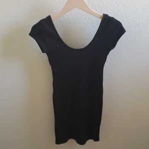 Tobi Ribbed Black Bodycon Dress